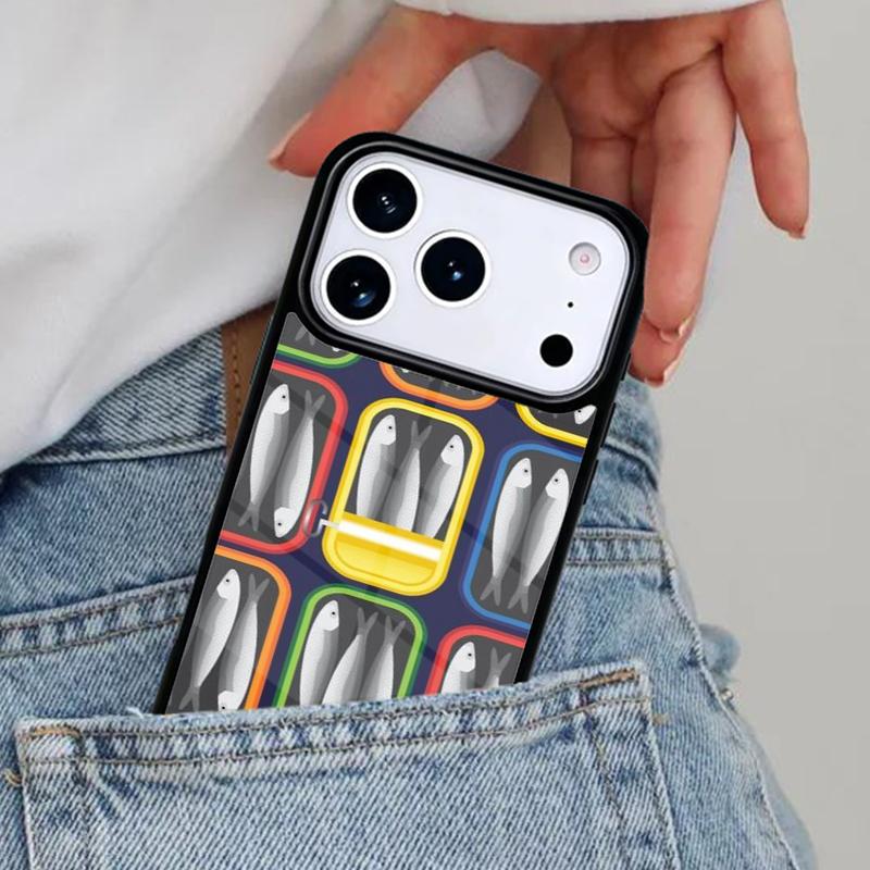 Sardines Salted fish Canned Phone Case for iPhone 17ProMax 12 13 14 15 16e 17 Pro Max Plus Air Cover