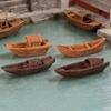 2 Pcs Miniature Boat Figurines for Fairy Garden Accessories, Resin Mini Ship Models for DIY Micro Landscape, Sand Tray, Terrarium, Bonsai Ornament