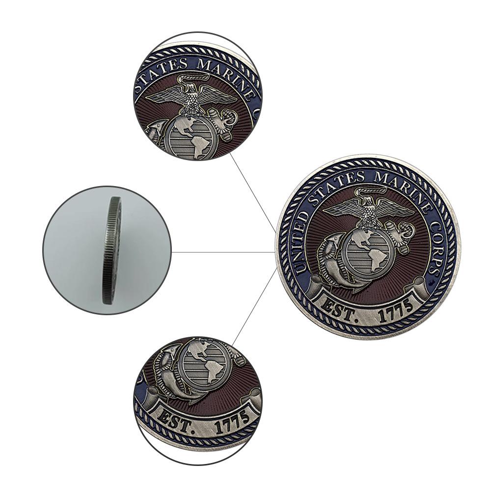 US Marine Corps EST.1775 Challenge Coin Gedenkmünze Metallmedaille Sammlung Geschenk