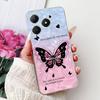 4G Clear For Realme Note 60 Case RMX3933 Luxury Butterfly Love Flowers Cool Lion Painted Phone Case For Realme Note 60X RMX3938