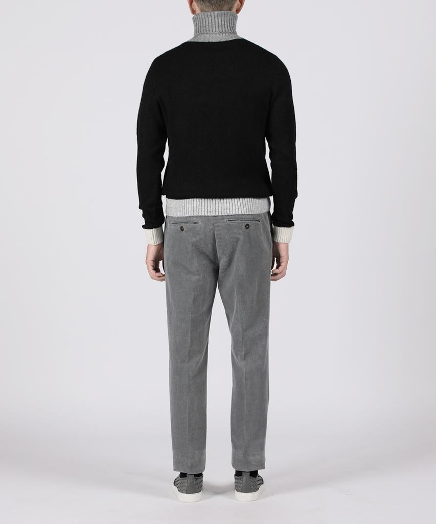 PANICALE Black Contrast Turtleneck Knit