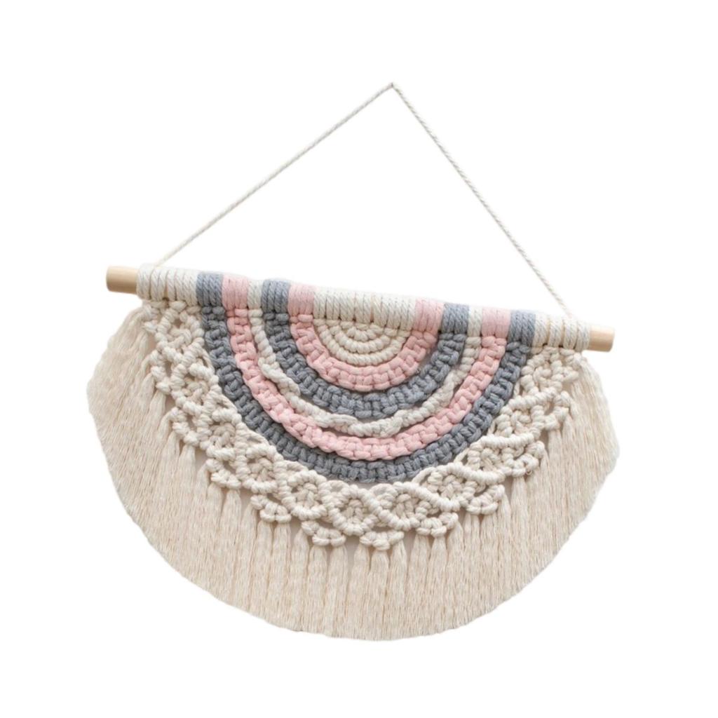 Macrame Wall Decor Bedroom Dorm Home Accent Gift Wedding Backdrop Nursery Party Homestay Handmade Fringe Macrame Wall Hanging