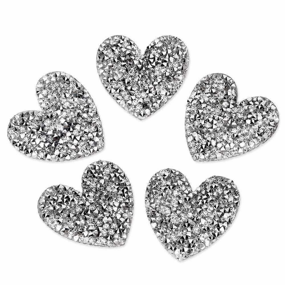 10pcs Sew On Type Heart Shaped Appliques 4cm Iron On Patches  For DIY Crafts