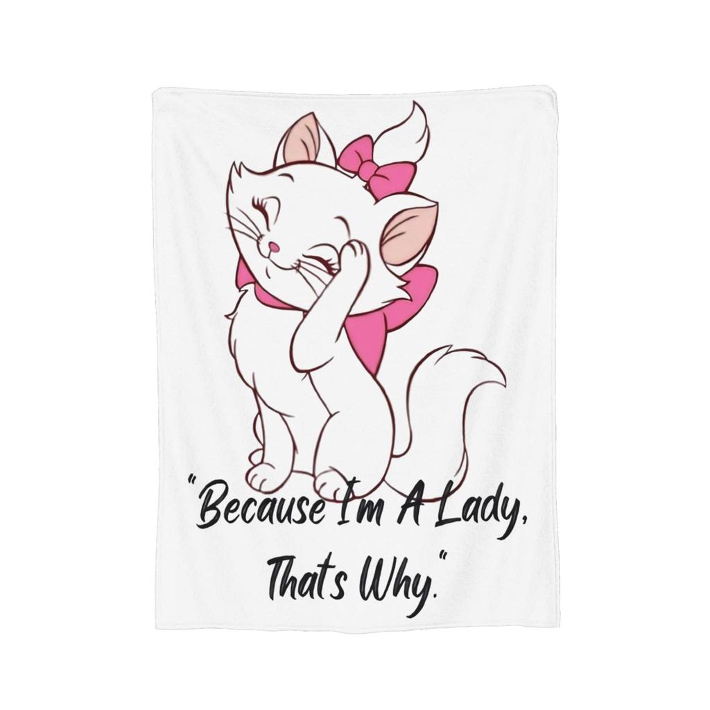 Aristocats Marie Cat Blankets Cartoon Flannel Funny Warm Throw Blankets for Bedspread  Winter,