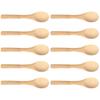Small Bamboo Wooden Spoons Tiny Ellipse Serving Wood Spoons for Seasoning Oil Coffee Tea Sugar