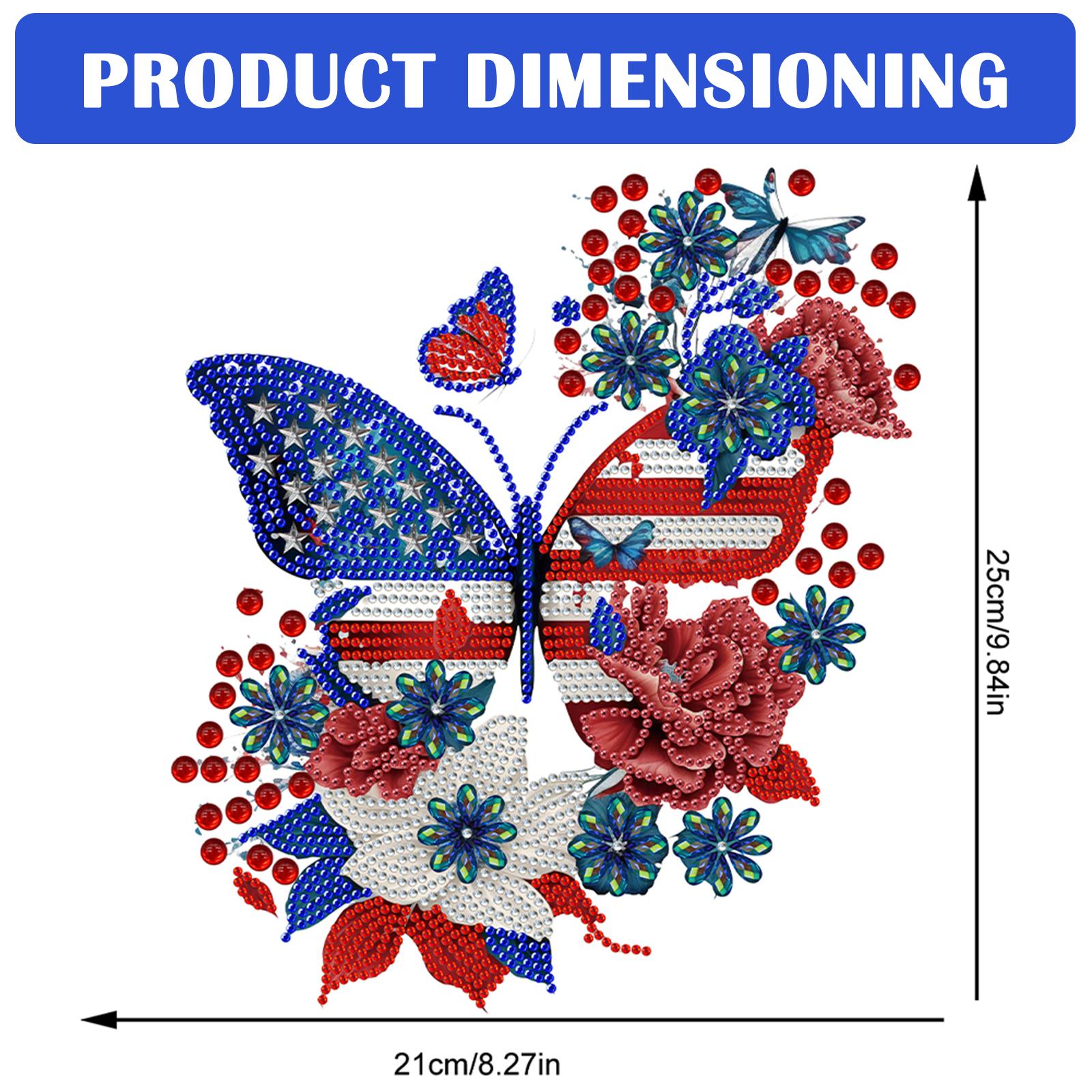 

День Независимости Бабочка 2D/Плоский Набор для алмазной живописи сделай сам Стразы Алмазное искусство Подвески на окна Настенный декор для дома и окон