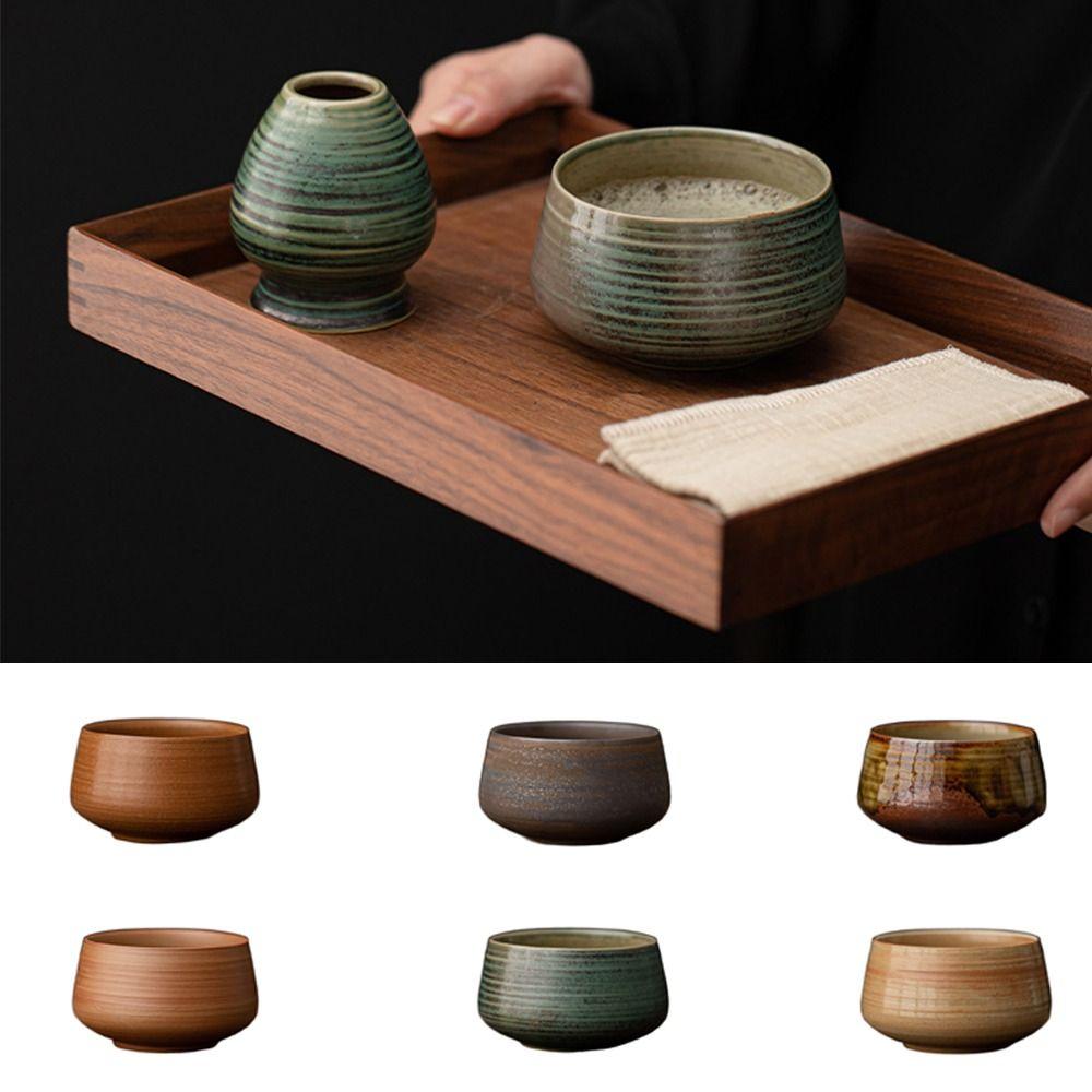 Large Capacity Matcha Bowl Smooth Tea Ceremony Tool Tea Brush Stand for Tea Set Accessories