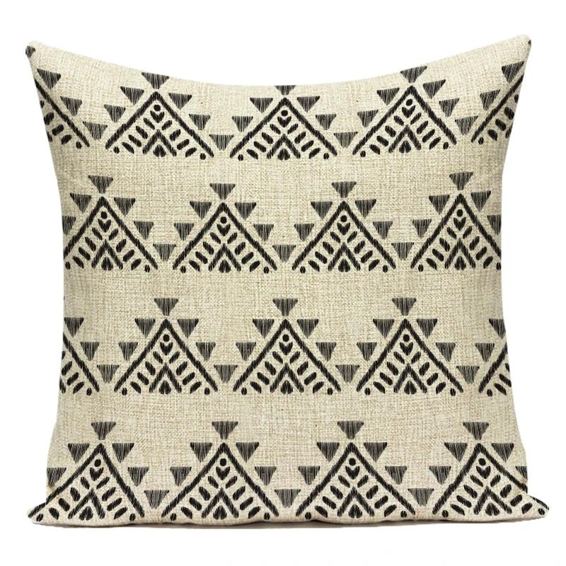 Polyester Boho Style Simple Geometric Decorative Pillows Cushion Cover For Living Room Decoration Pillowcase