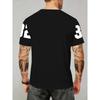 Men's T-shirt retro printed round neck short sleeved clothing