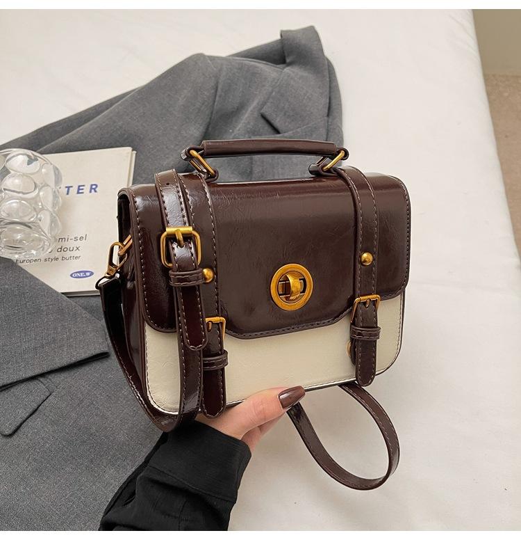 Niche High-end Design Handbag Bag Women's Versatile Trend Small Square Bag Retro Shoulder Messenger Bag