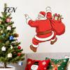 Christmas Room Ornament Wall Sticker, Self?Adhesive Climbing Santa Claus Decals, Funny DIY Scene Decor Holiday Mural for Living Entryway Decals