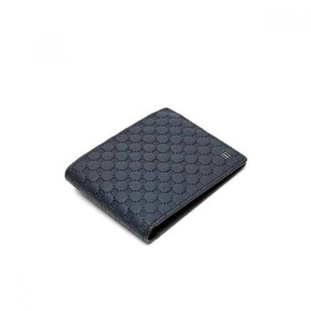 Daks Navy Imported Leather Embossed Dd Pattern Wallet Dbwa5e373n2