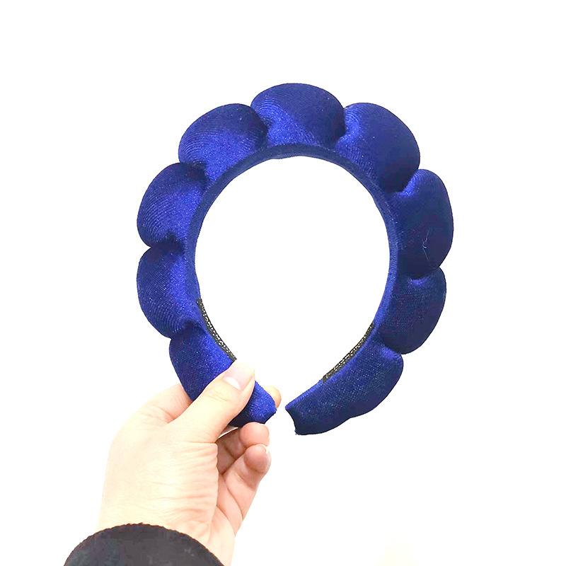 Retro Puffy Hair Band Sponge Headbands for Women Velvet Cloth Padded Girls Makeup Hairband Beauty Fashion Hairband Accessories