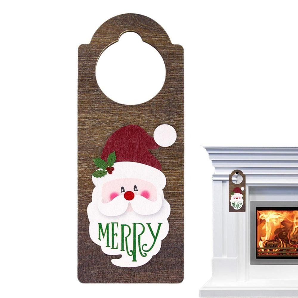 Hanging Santa Claus Door Handle Stocking Christmas Pendant Creative Christmas Decorations Wall