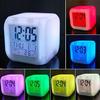 Alarm Clock LED Colorful Watch Table Digital Electronic Desktop Clocks Night Light Kids Timer For Home Office Cube LED