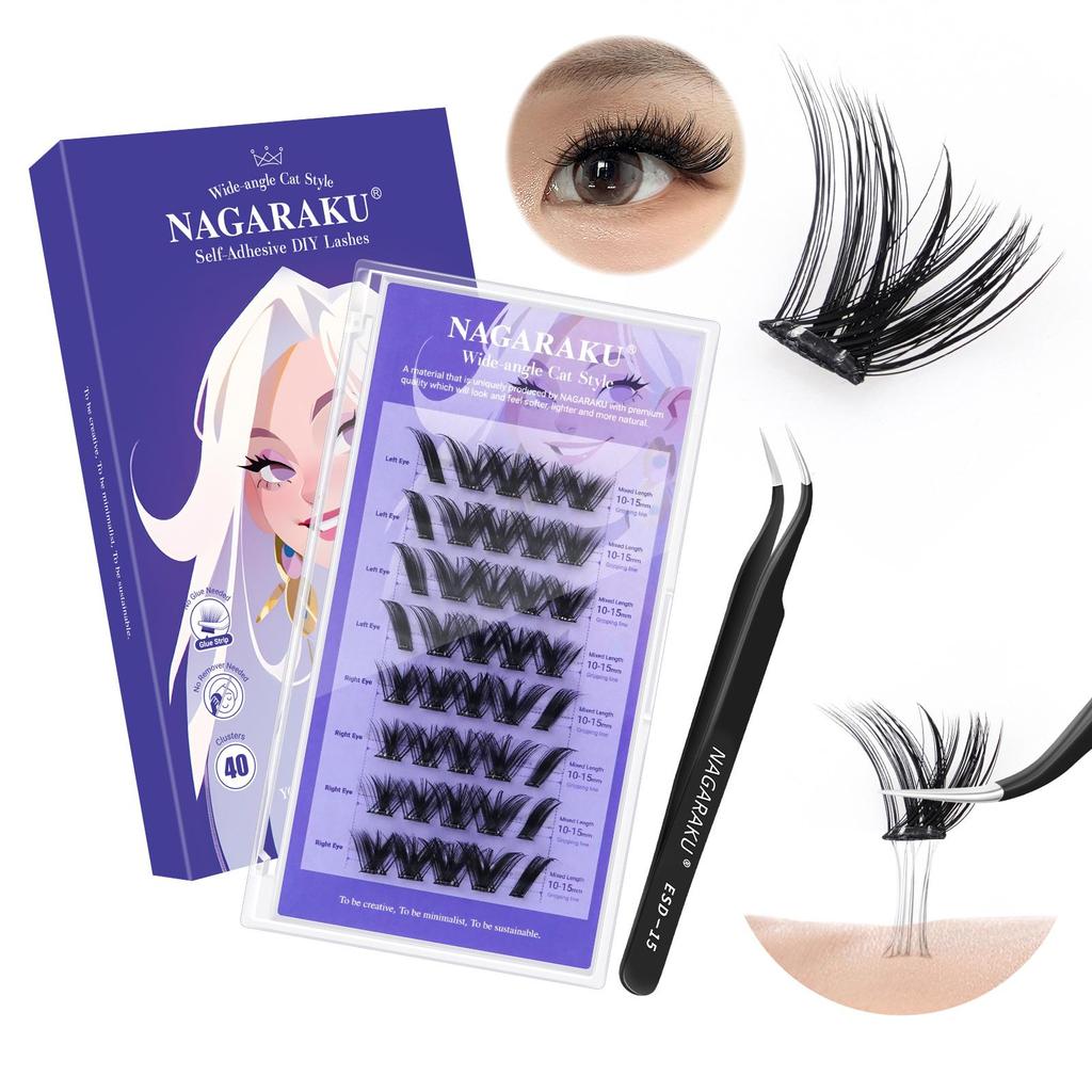NAGARAKU No Glue Needed DIY False Lashes Without Tweezers