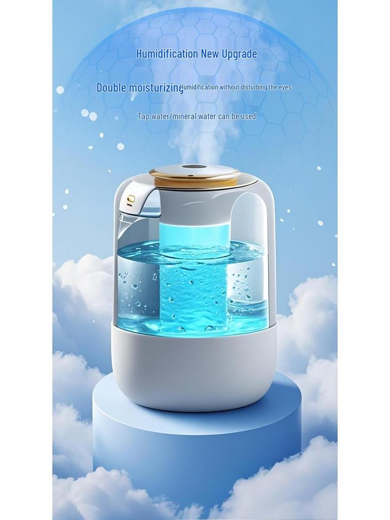 2025 Silent Home Air Humidifier: Large Capacity, Indoor Moisturizer, Ideal for Bedroom and Pregnant Women