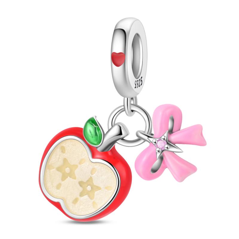 100% Copper Wedding Dress Flower Strawberry Snow Pear Watermelon Sweet 3Mm Charms Beads Pendants Diy Fine Jewelry