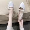 Fashion Shoes for Women Pointed Toe Wedding Bride Shoe Pearl Woman Flats White Comfortable and Elegant Y2k Dress Spring 2025 Trend 39