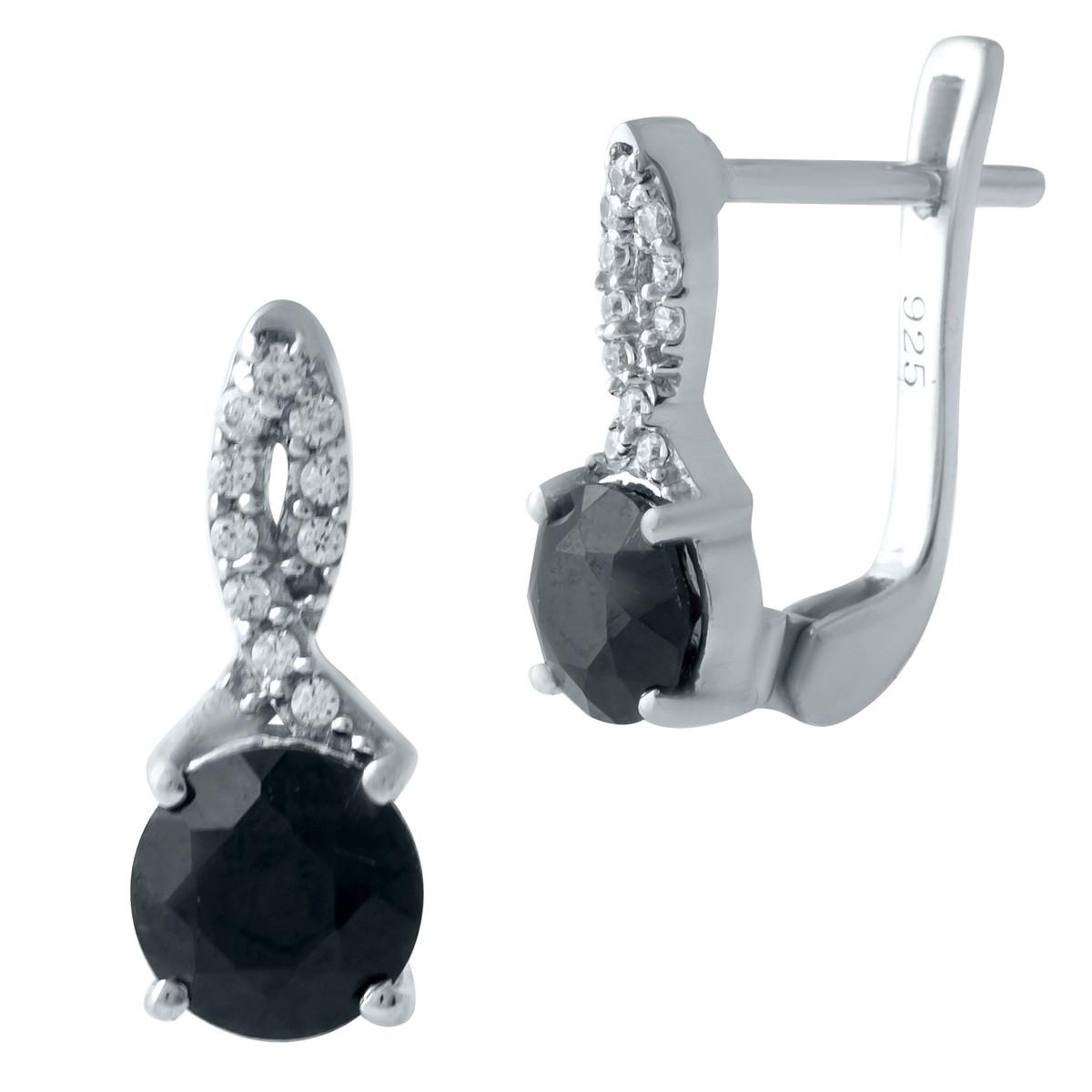 

Срібні сережки з натуральним сапфіром 2.238ct (1930915) сапфіровий