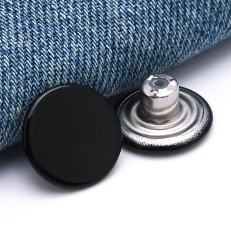 Adjustable No-Sew Metal Buttons for Denim, Removable Waist-Tightening Magic Button