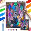 Judy Hopps Paint By Number Kit Number Drawing Canvas DIY Picture Home Decor Stained Glass Style Wall Art Frame Crafts Gift
