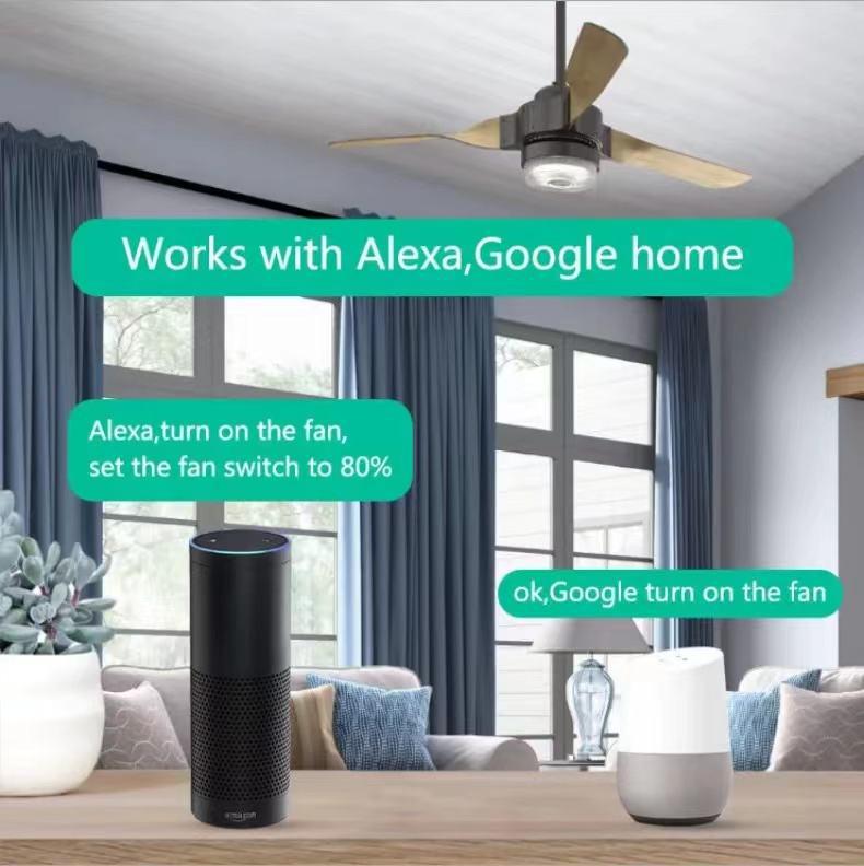 WiFi Smart Home Fan Speed Control Switch with App Timer & Alexa Voice for Ceiling Fans