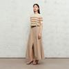 Lyocell Blend Slit A-Line Maxi Skirt