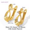 18K Gold Plated Earwires Earring Hooks For Jewelry Making,Brass Earring Fixtures,Fasteners For Earrings,DIY Earring Accessories