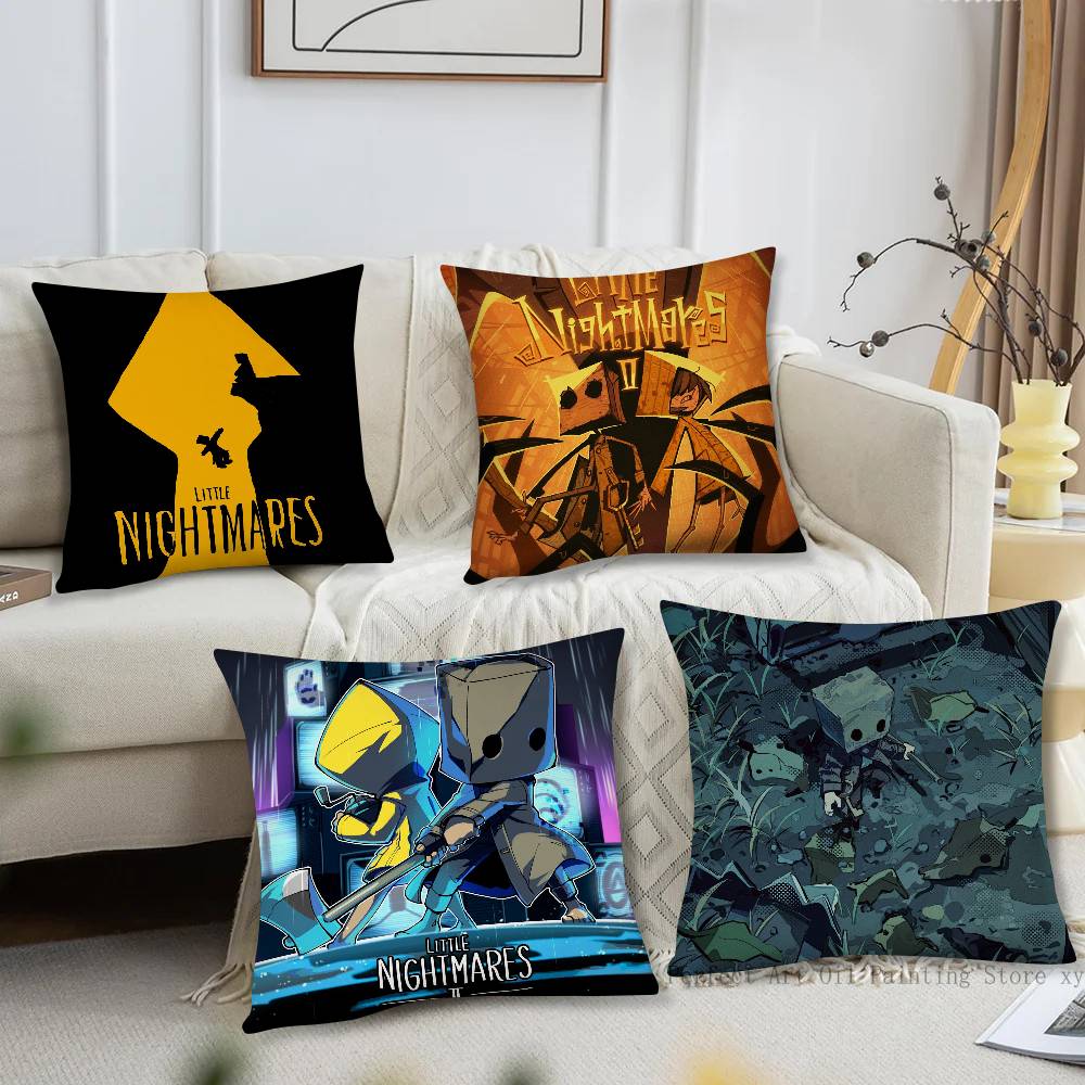 Little Nnightmares Animated Game Pillow Case Fashion Square Pillowcase Bedroom Sofa Room Ins Decoration Leisure