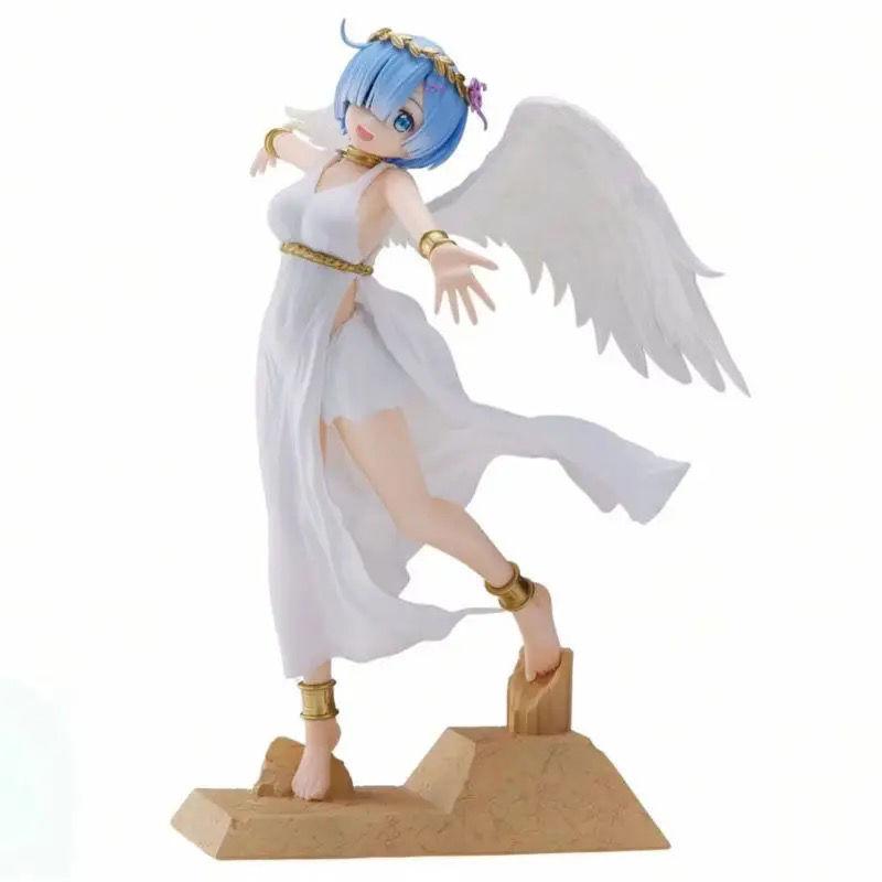 21cm Height RE:Zero   Rem the White Goddess Angel, Beautiful Girl Model Ornament Figure/Garage Kit (GK)