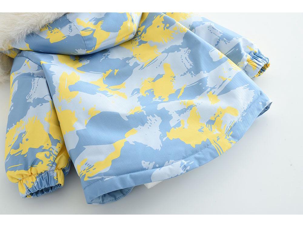 Zimowy kombinezon narciarski dla dzieci 2024 - Trzyczęściowy zestaw z podszewką polarową, wiatroodporny i wodoodporny dla niemowląt