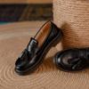 Leather Vintage Nostalgia Lolita Shoes Tassel Cowhide Loafers Women Shallow Student Maiden Shoes Pumps Mary Janes Shoes