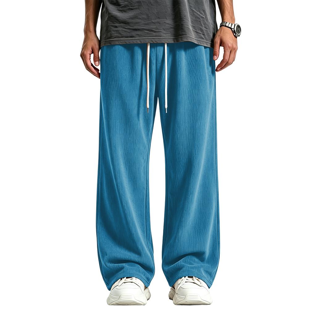 Men's Corduroy Wide Leg Loose Fit Casual Street Pants for Everyday Comfort
