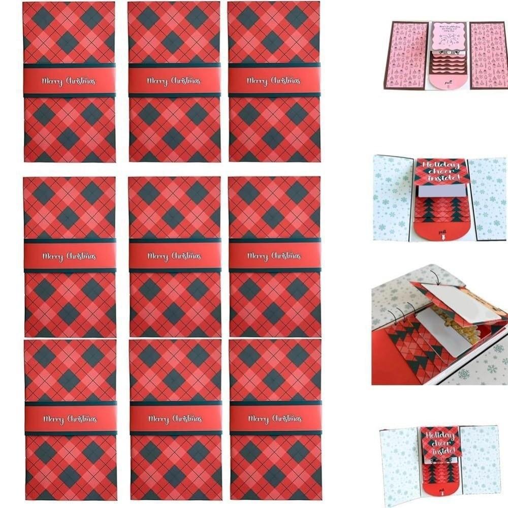 Waterfall Surprise Cards with Envelope Handmade Merry Xmas Gift Card Book