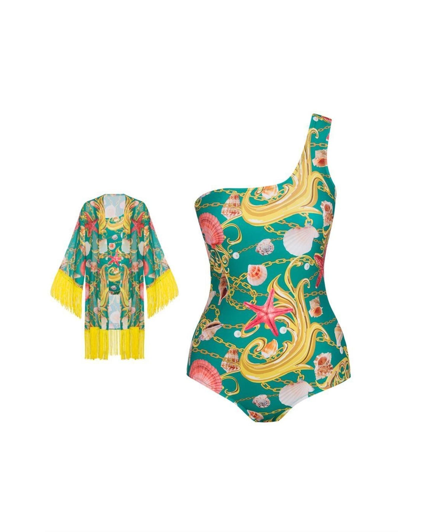 

Купальник из парео на одно плечо