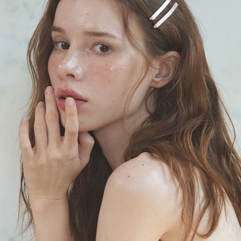 Ssecondo [SET]Marble Side Hair Pin SET_4 Colors