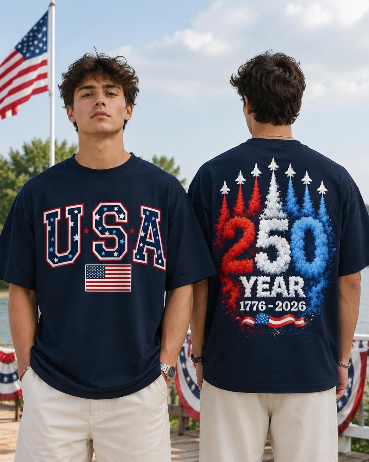Patriotic American Eagle Shirt _ 250th Anniversary USA Pride T-shirt S