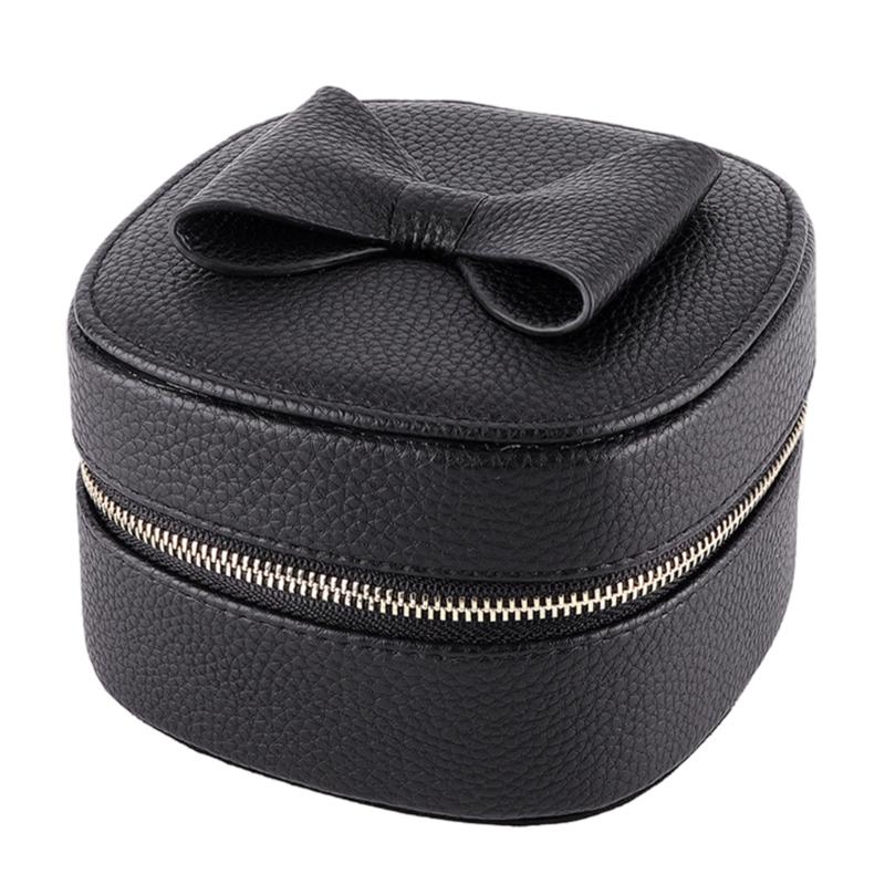 

Compact Jewelry Storage Box Versatile Mini Jewelry Organizer Box Portable Display Stand Box Earring Holder Packaging Box чорний