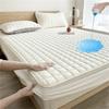 Waterproof High Quality Mattress Cover- Antimicrobial Hypoallergenic Mattress Protector, Noiseless Fitted Sheet Waterproof Thickened Mattress Pad