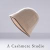 Thickened cashmere hat color matching twisted bucket hat thermal ear protection hat knitted wool hat