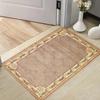 Vintage Floral Grid Doormat Non Slip Entryway Rug Classic Border & Floral Pattern Floor Mat for Home Entrance Indoor Outdoor Use