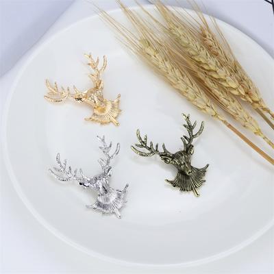 Vintage Hirschkopf Brosche Kreative Elch Brosche Kragennadel Mit Zubehör