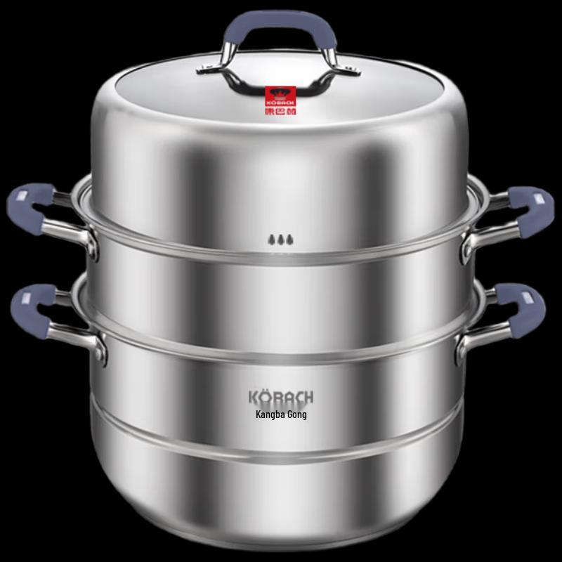 KOBACH 30cm 3-Layer Stainless Steel Steamer Pot