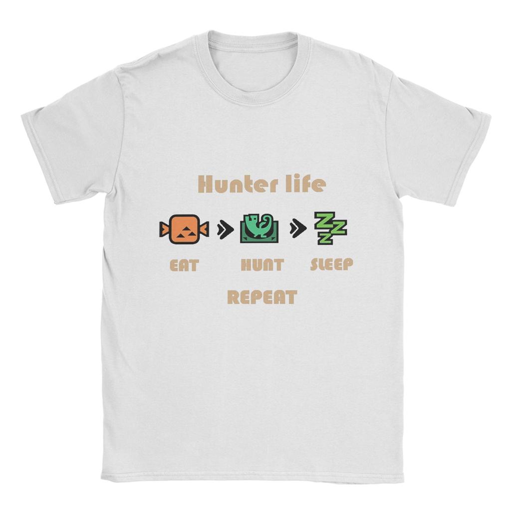 Men's Monster Hunter T Shirt Hunters life Cotton Clothes Casual Short Sleeve Crew Neck Tees Gift Idea T-Shirt
