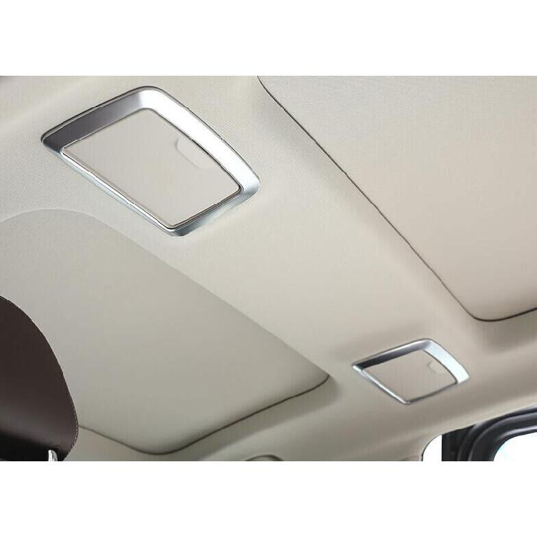 Fit For BMW 7 Series 2016- Matte Silver Rear Makeup Mirror Cover Trim