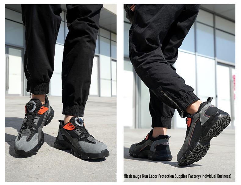 Men's Labor Protection Shoes - Anti-Smash, Anti-Puncture, Soft, Foldable, and Comfortable for Long Hours