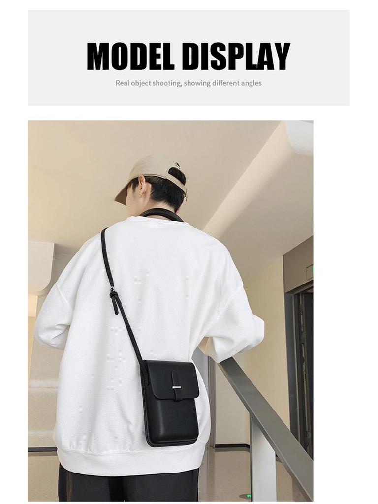 Versatile Vertical Crossbody Bag: Compact Single Compartment
