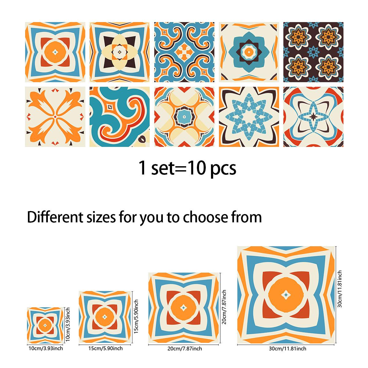 

10 шт./компл. керамическая плитка из ПВХ с имитацией мрамора для предотвращения пятен Восстановленная самоклеящаяся бумага для украшения дома Декоративные пленки Наклейки на стены 30cm×30cm×10pcs