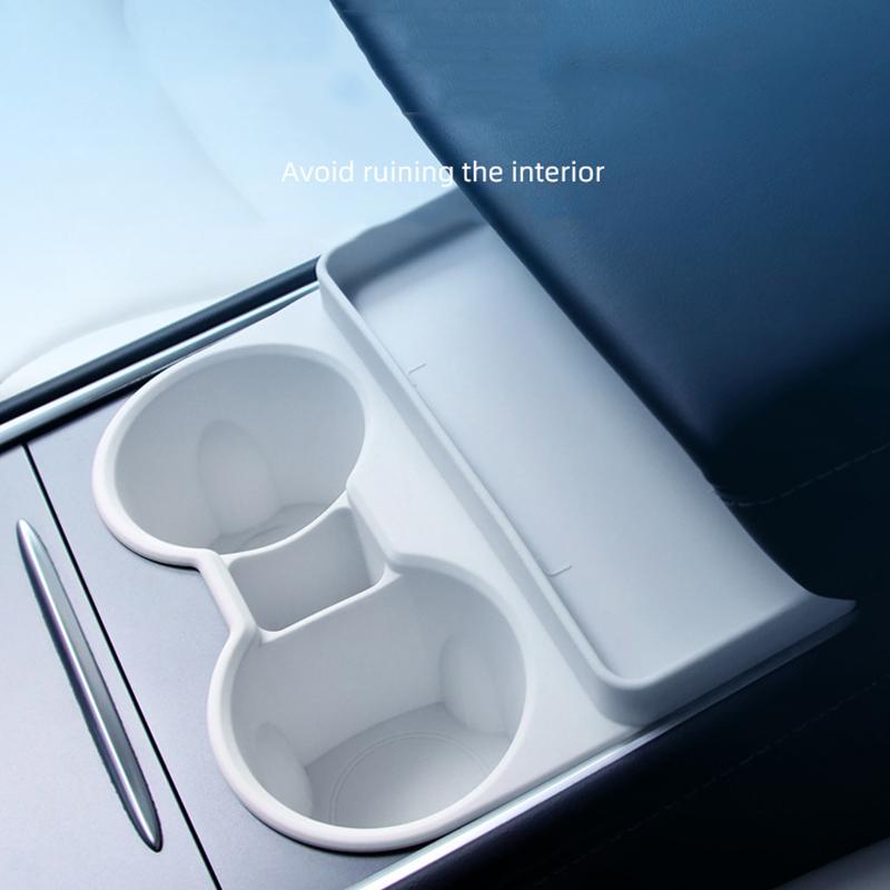 Water Cup Holder For Tesla Model Y /model 3 Central Control Cup Holder Drink Holder Storage Tray Car Interior Accessories